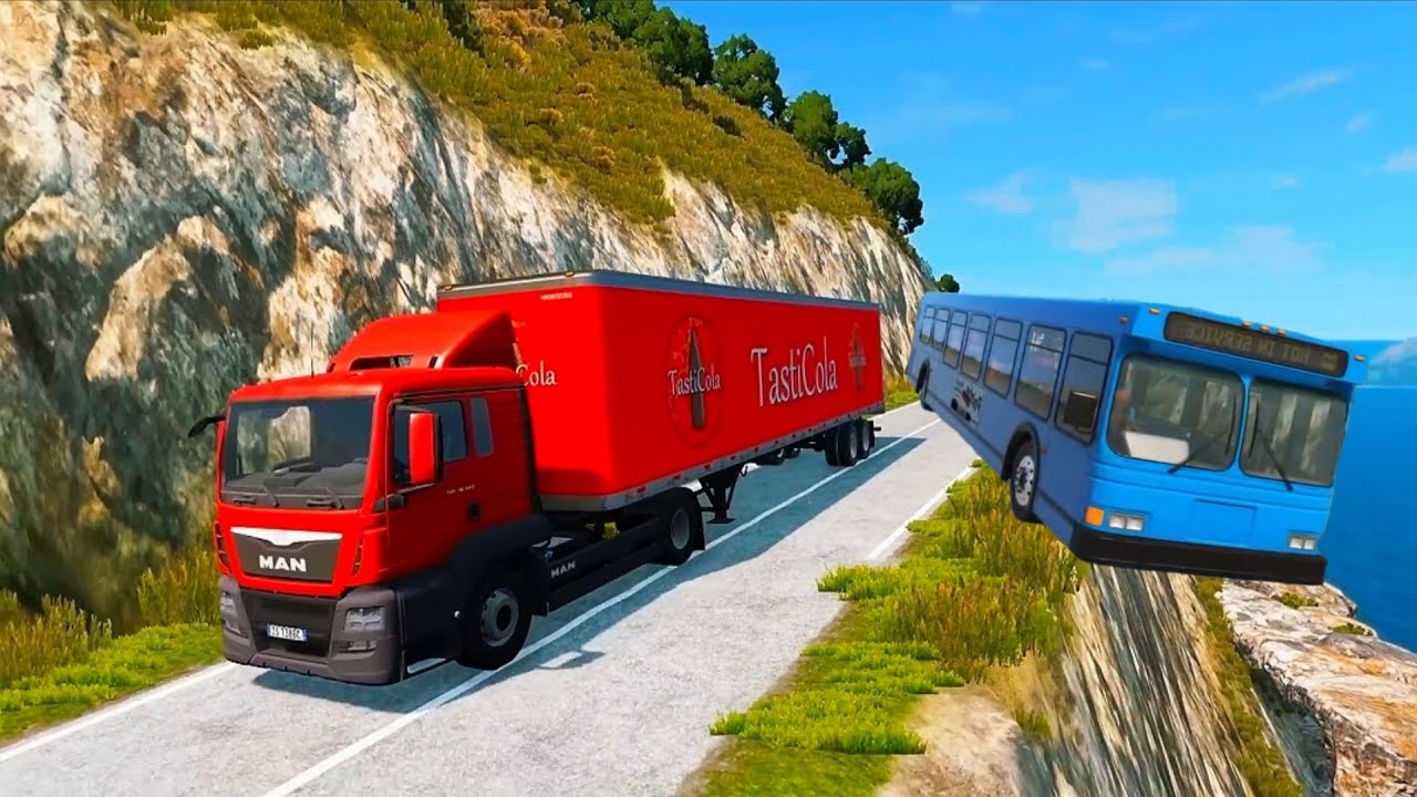 Cars Vs Cliff Roads Beamng Drive Challenge Ends In Total Destruction#64