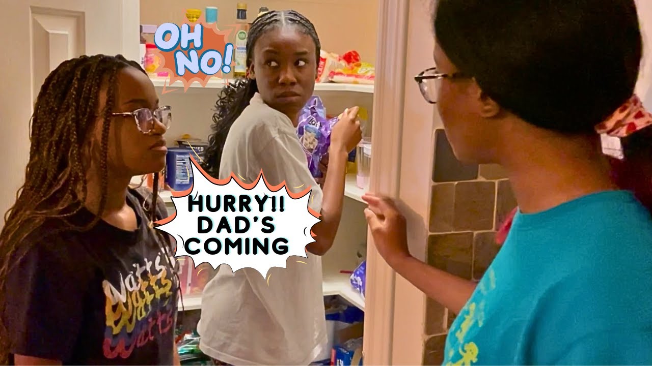 When you catch your daughters SNEAKING midnight snacks after you told them no 😳🍿BAD PLAN - PART 1