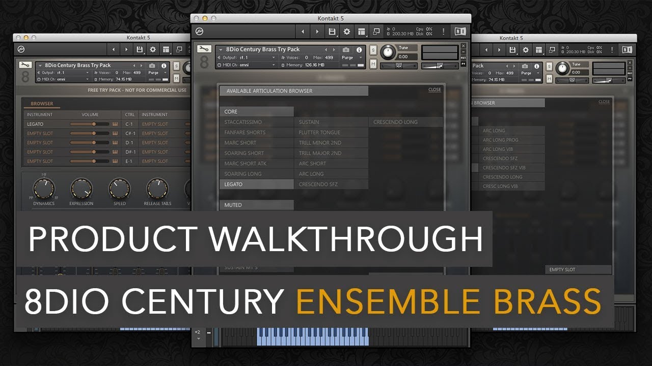 8Dio Century Ensemble Brass - Technical Walkthrough
