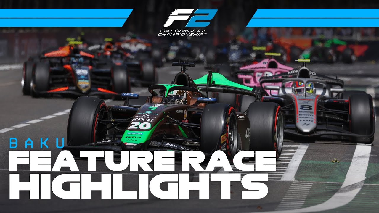 F2 Feature Race Highlights | 2025 Azerbaijan Grand Prix