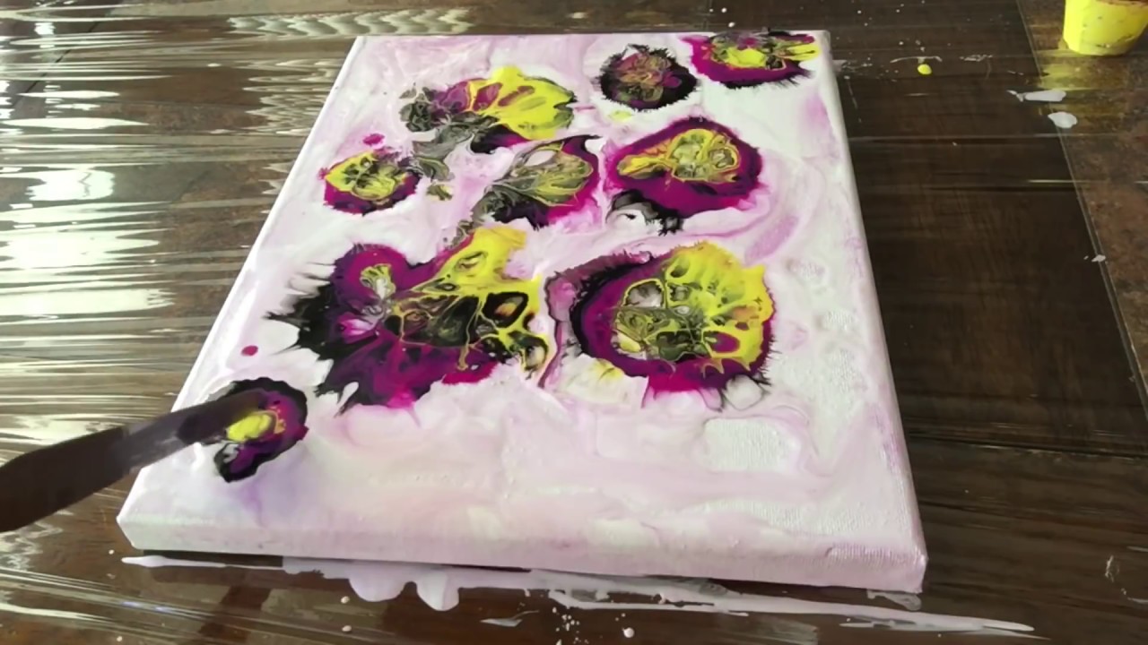 Tecnica de Martillo en Arte Acrilico Fluido Facil. Pouring. (093)