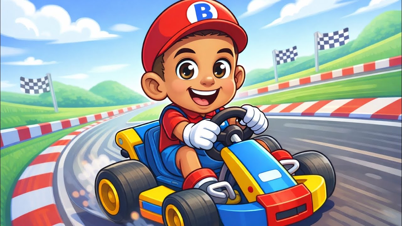 Bernardo Jogando Mário Kart- 64 /mushroom Cup - Luigi Raceway 