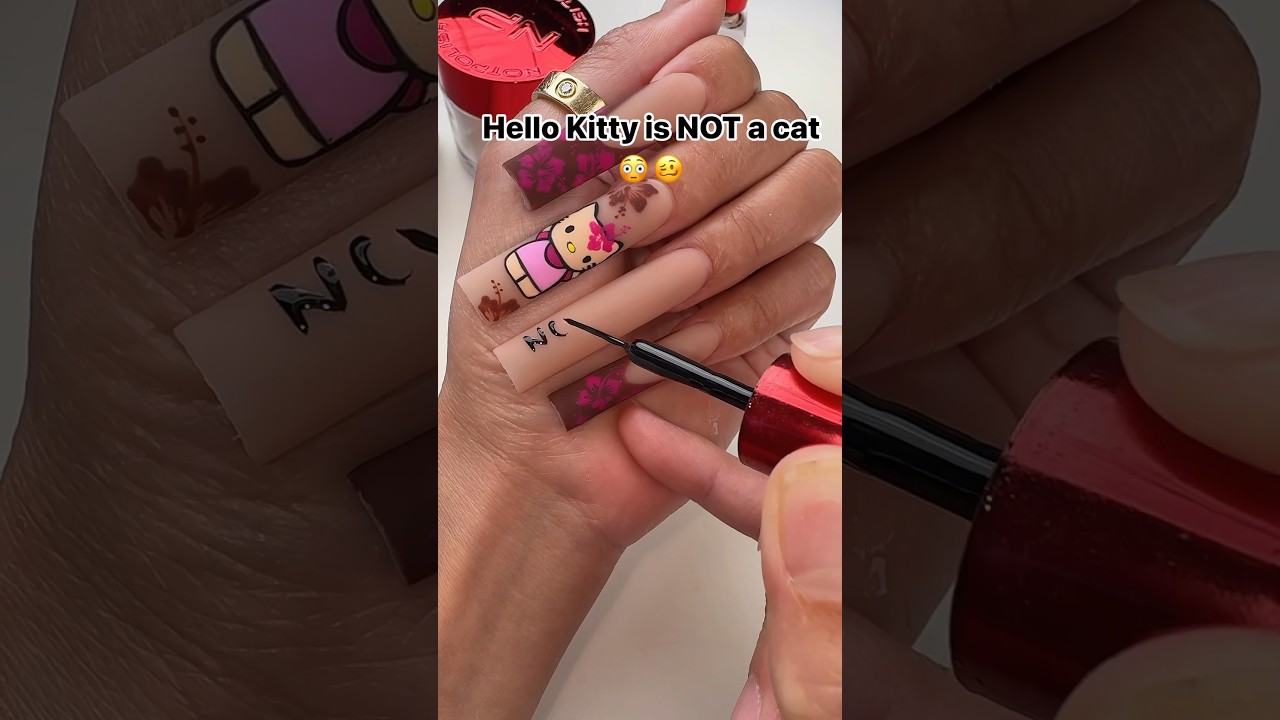 Did you know that? Hello Kitty is a little girl who grew up in London😳 #nails #notpolish #nailart