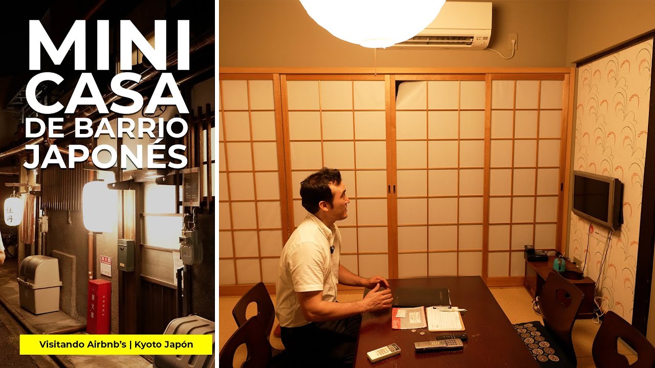 MINI CASA JAPONESA en BARRIO DE NOCHE | Visitando Kyoto Japón