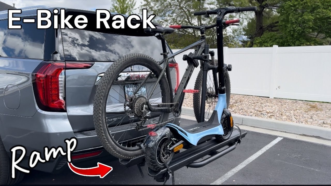 E-Bike Hitch Rack with Ramp 2 Place E-Bike Wide Tires Review | HOPE YOU READY