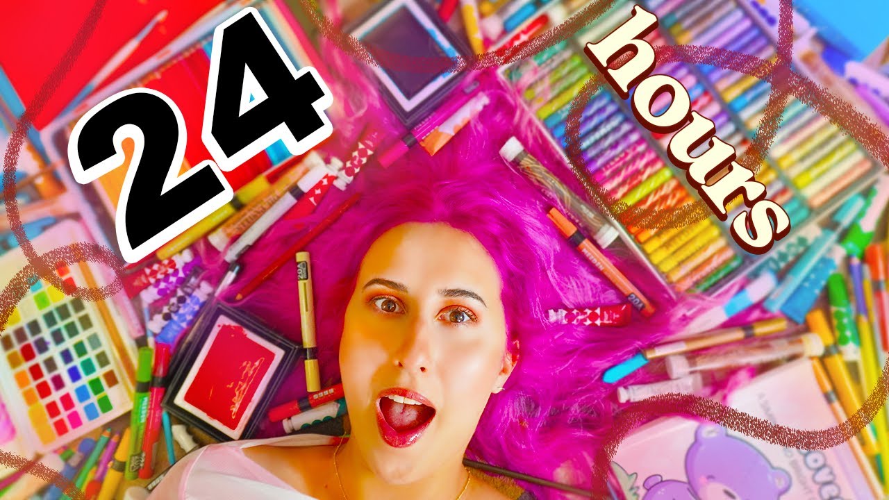 Attempting to Complete an ENTIRE Coloring Book In Just 24 hours! (can I do it?)
