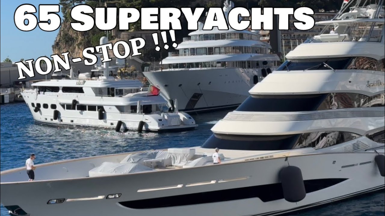 65 SUPERYACHTS DEPARTING ONE DAY AFTER THE MONACO  YACHT SHOW 2024 @archiesvlogmc