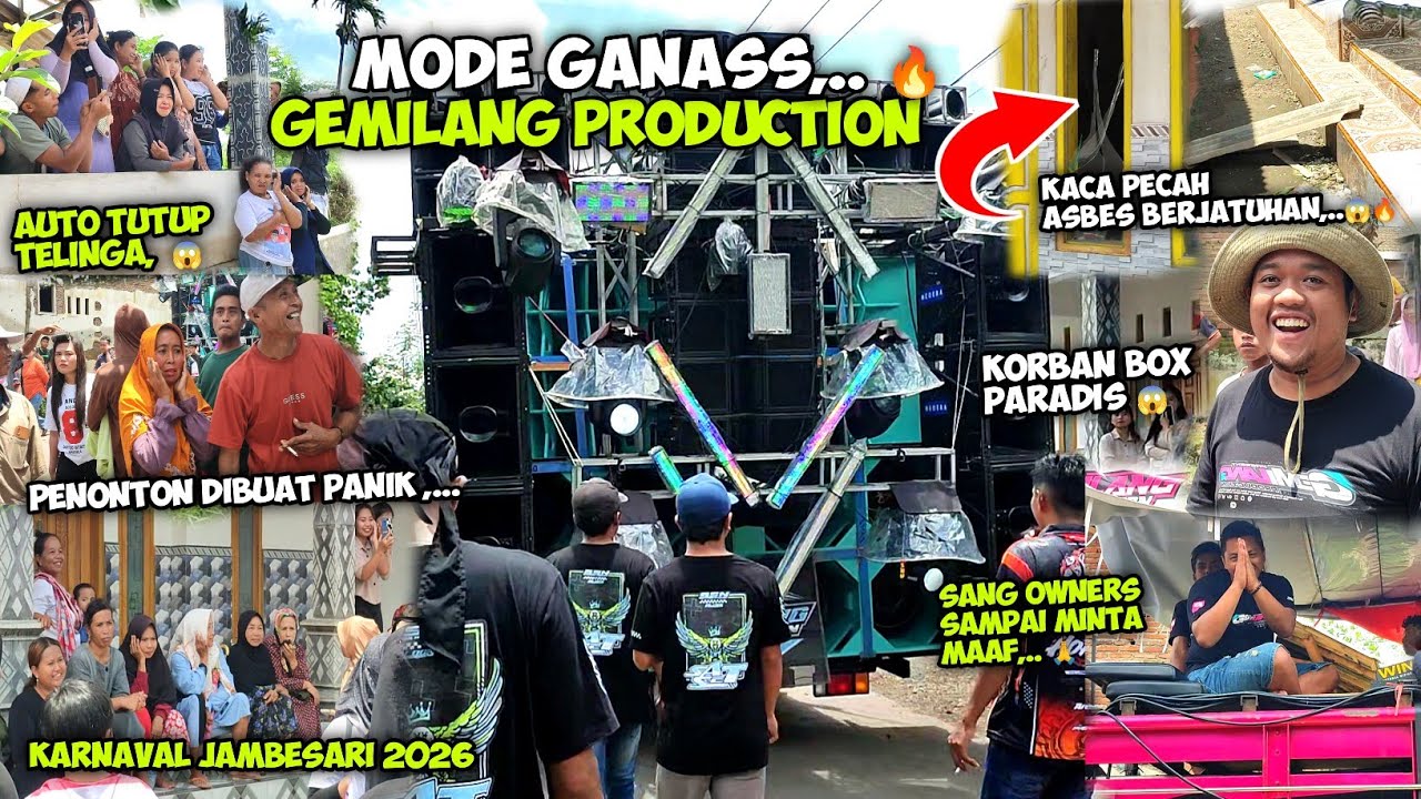 GEMILANG PRODUCTION MODE GANAS 🔥 BOX PARADIS MAKAN KORBAN BY 3D BONDOWOSO 😱😱 KARNAVAL SUMBERANOM.