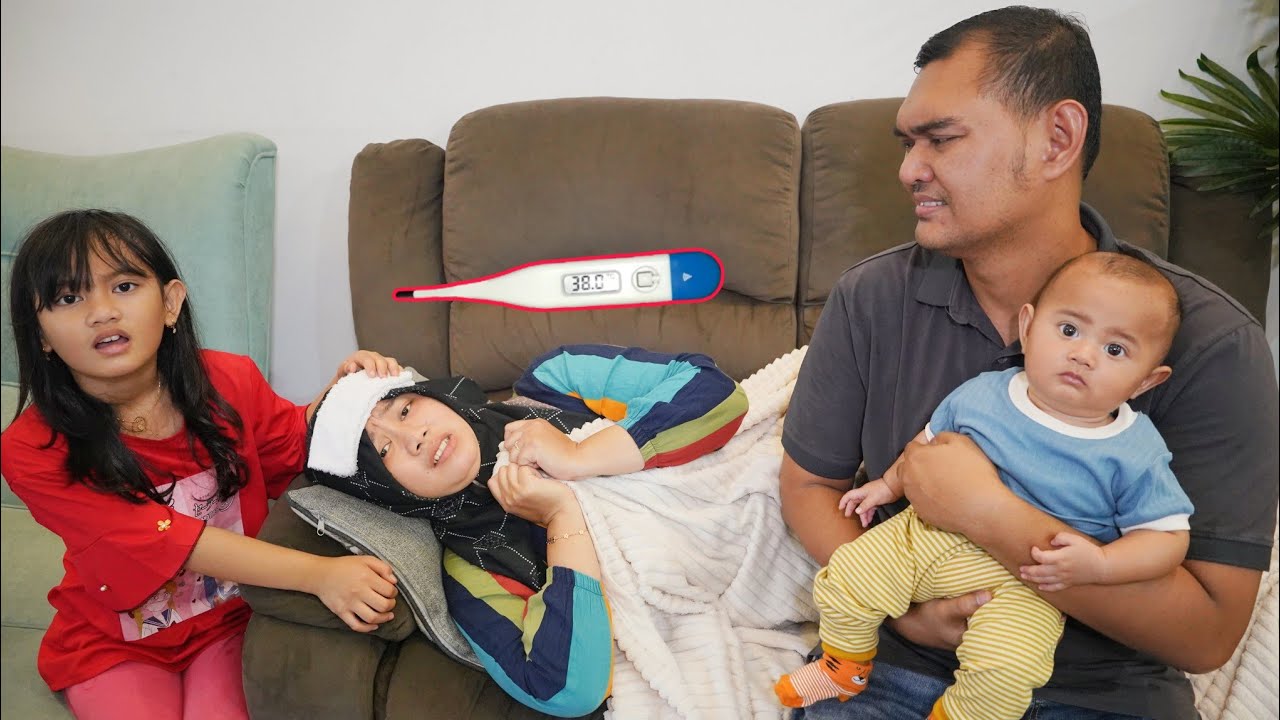 MAMAH SAKIT DEMAM 🤕 BAYI AZAM DI JAGAIN PAPAH | Mamah azam