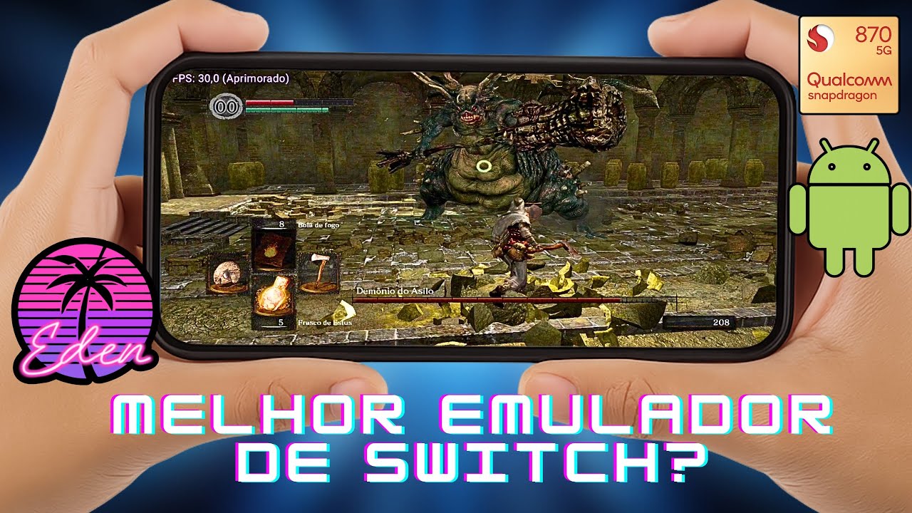 😮Eden Emulator | Dark Souls Remastered no Android! | Teste no Snapdragon 870 🔥#edenemulator #pocof3