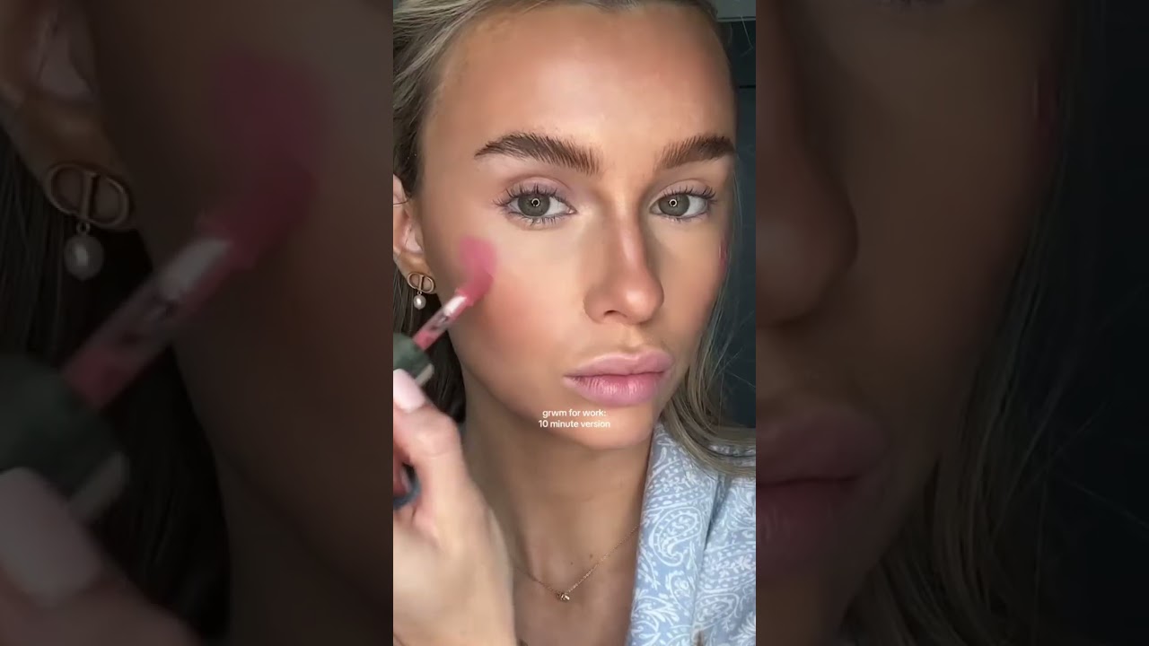 soft makeup for work 🤍 linking everything to ltk #grwm #workmakeup