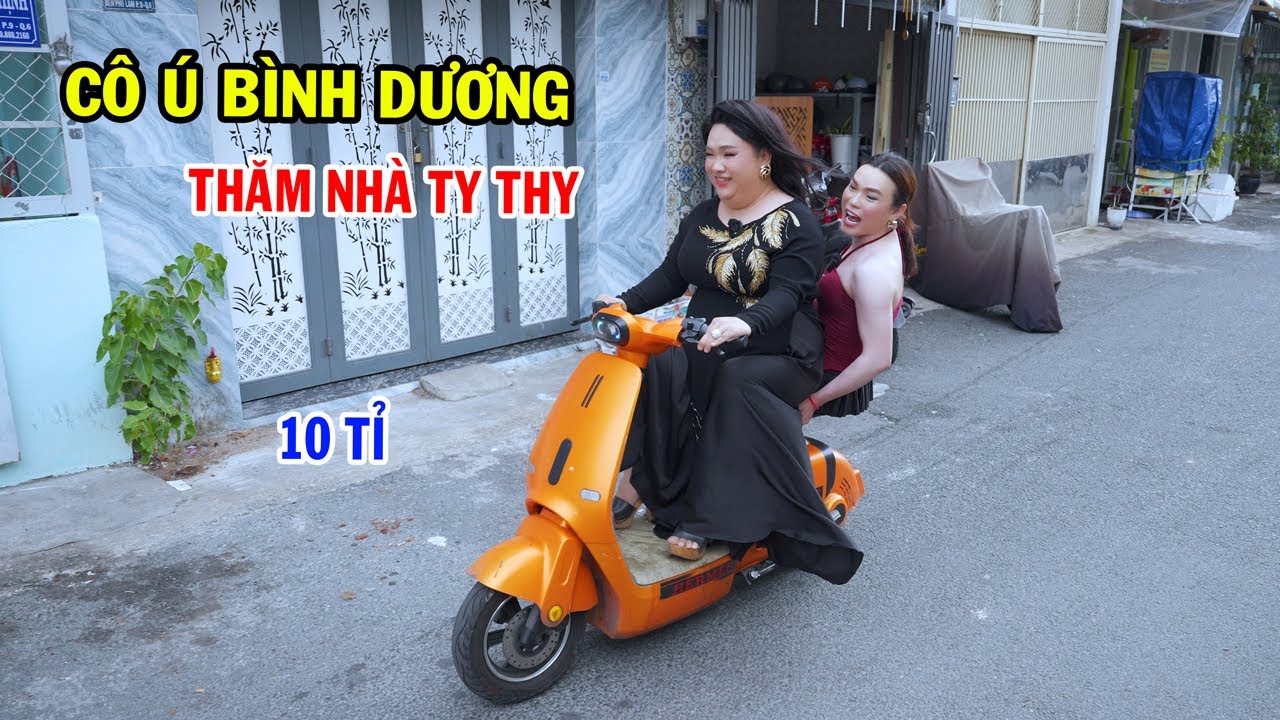 C&ocirc; &Uacute; B&igrave;nh Dương thăm căn nh&agrave; 10 tỉ của Ty Thy  - Ty Thy Vlog Gỏi đu đủ