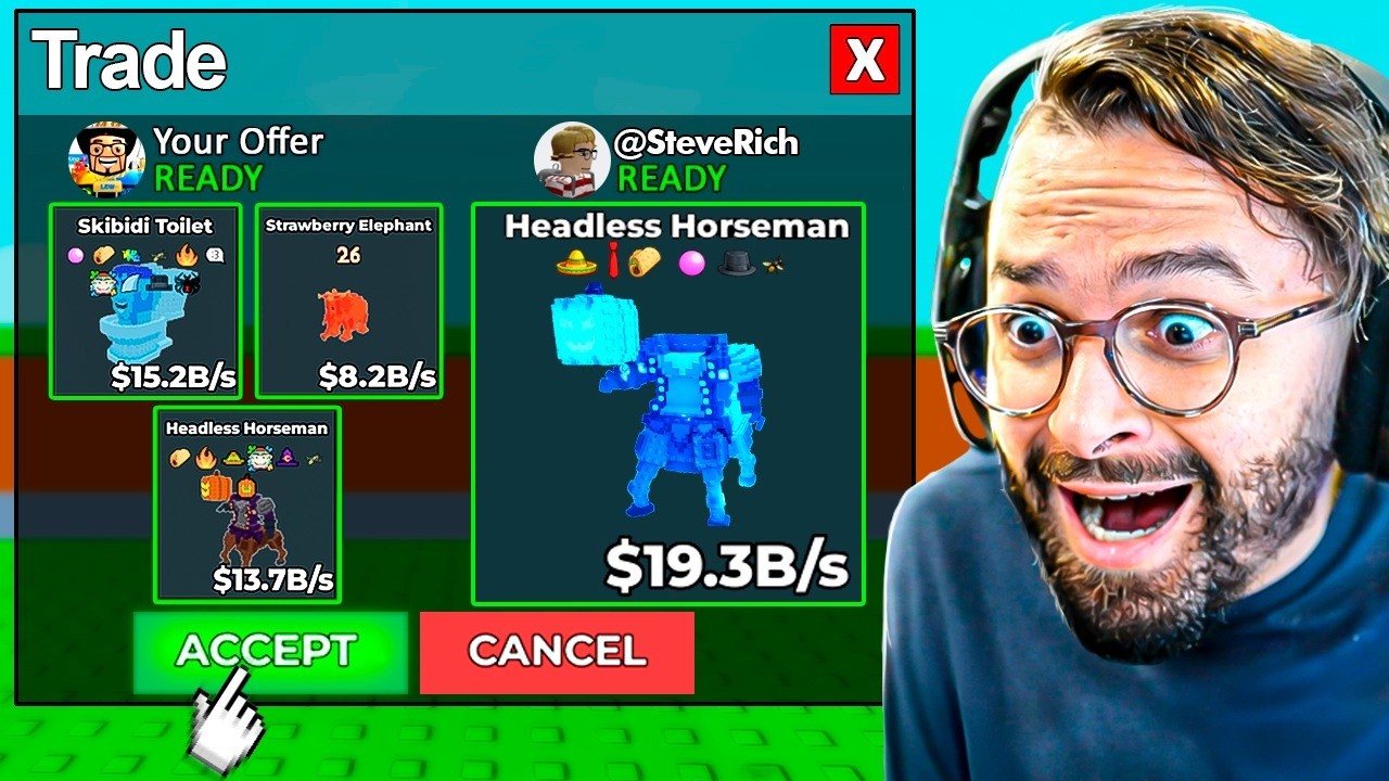 SÓ EXISTEM 7 DESSE PET NO MUNDO… E EU ACEITEI O TRADE 😳🔥 BRAINROT