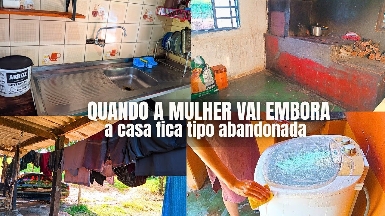 QUANDO A MULHER VAI EMBORA a casa fica tipo abandonada/ limpeza e organização 