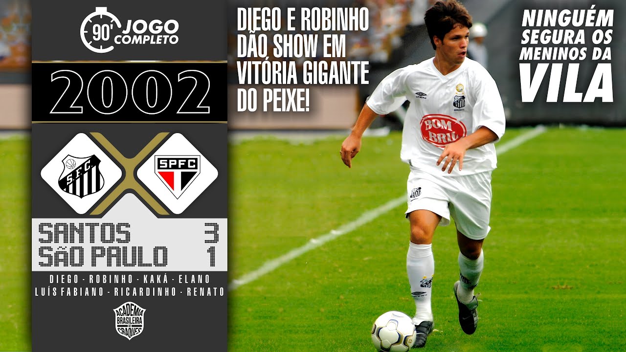 Santos 3x1 São Paulo | 2002 | Diego e Robinho dão show contra o tricolor de Kaká e Luís Fabiano!🔥⚽
