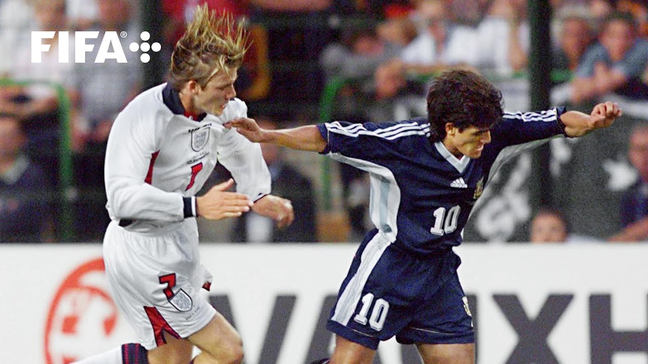 Lo mejor de Ariel Ortega en Argentina vs Inglaterra en la Copa Mundial 1998