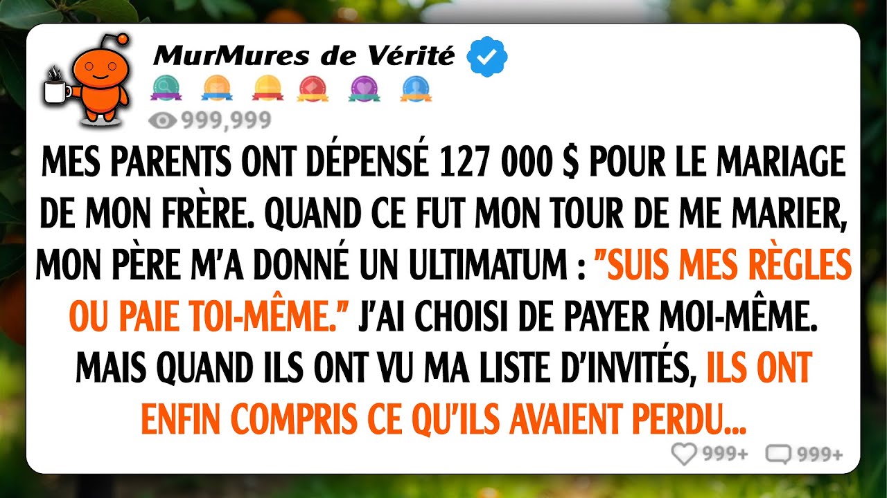 Le jour de mon mariage, mes parents m'ont donné un ultimatum : 
