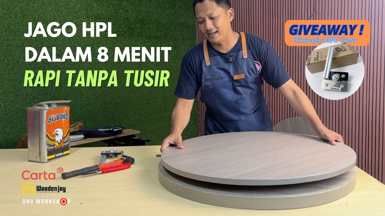 Cara Mengelem dan Merapikan HPL Tanpa Tusir