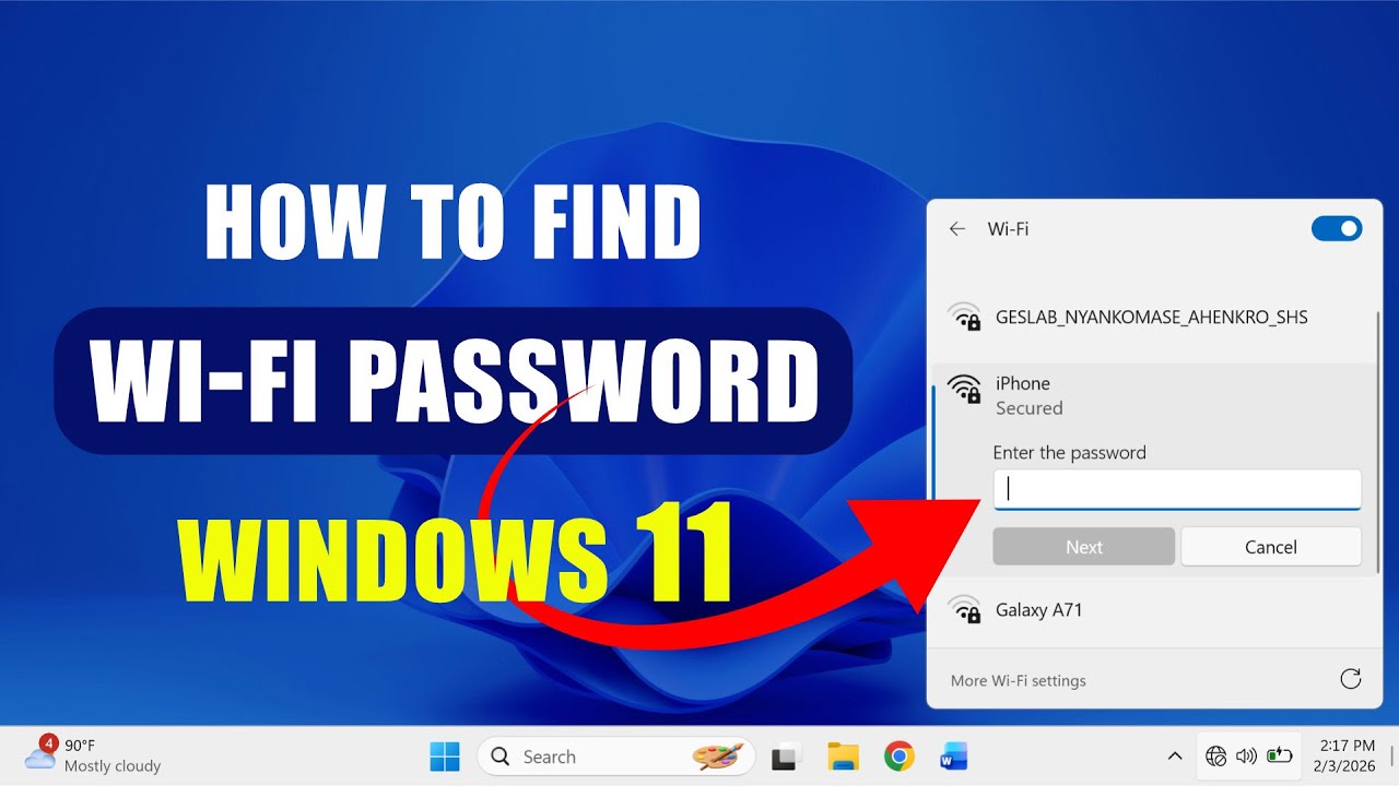 Find Saved Wi-Fi Password on Windows 11
