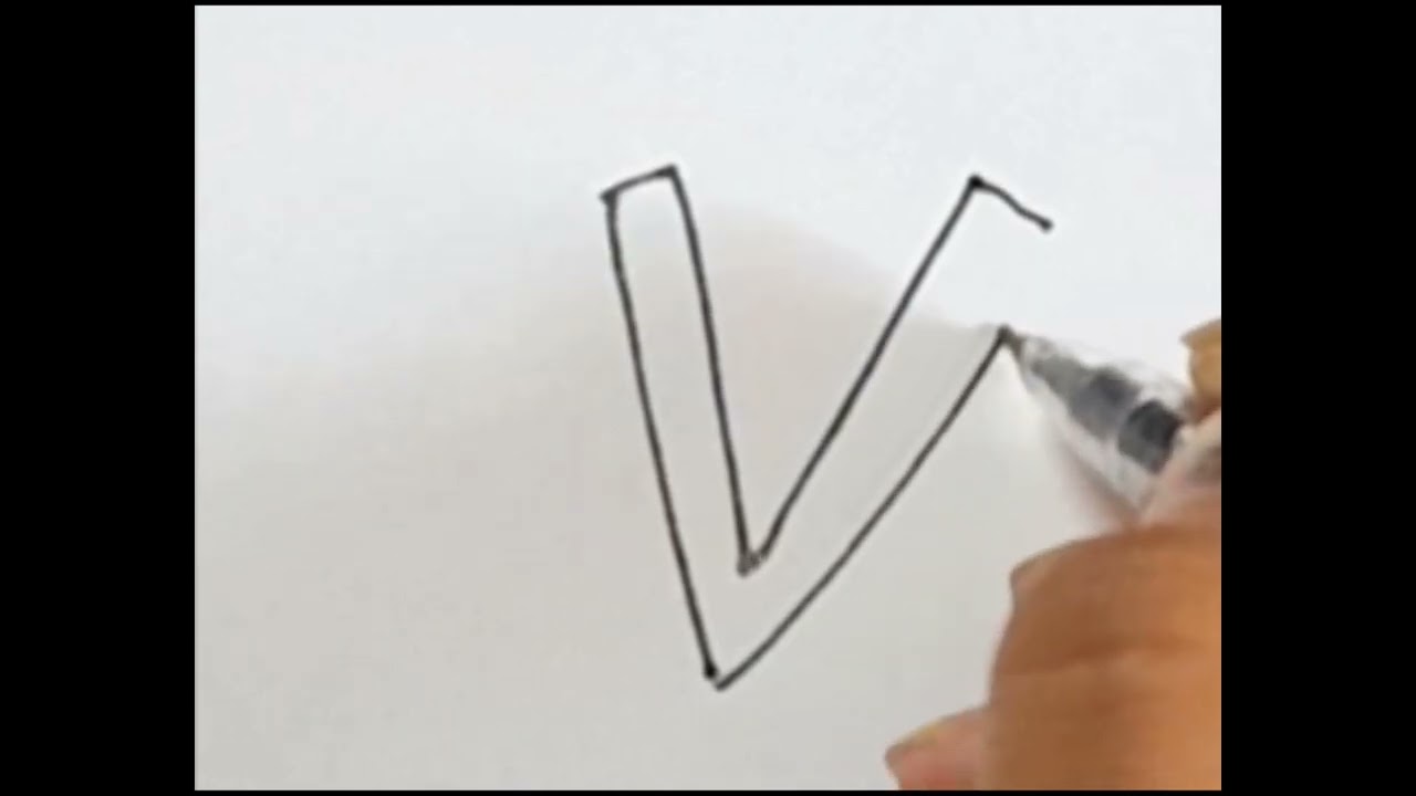 3d letter v with Indian flag drawing ||flagart