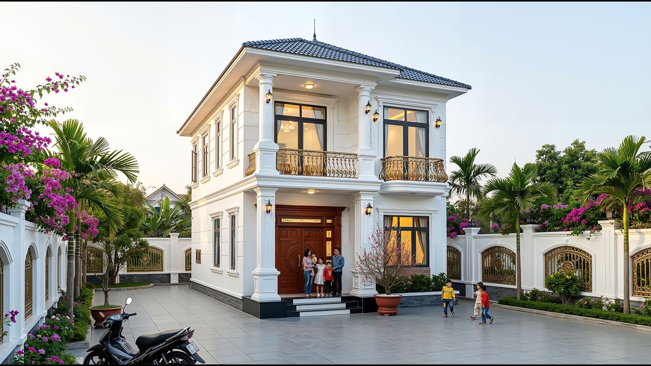 Những mẫu nhà miễn phí- Nhà 2 Tầng Siêu Tiết Kiệm 4 Phòng Ngủ #dthouse12