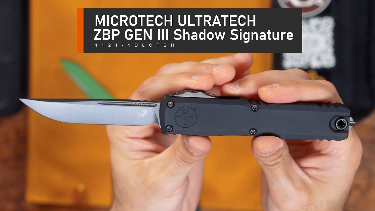 Microtech Ultratech ZBP GEN III 1121-1DLCTSH Shadow Signature Series. Сравнение двух поколений