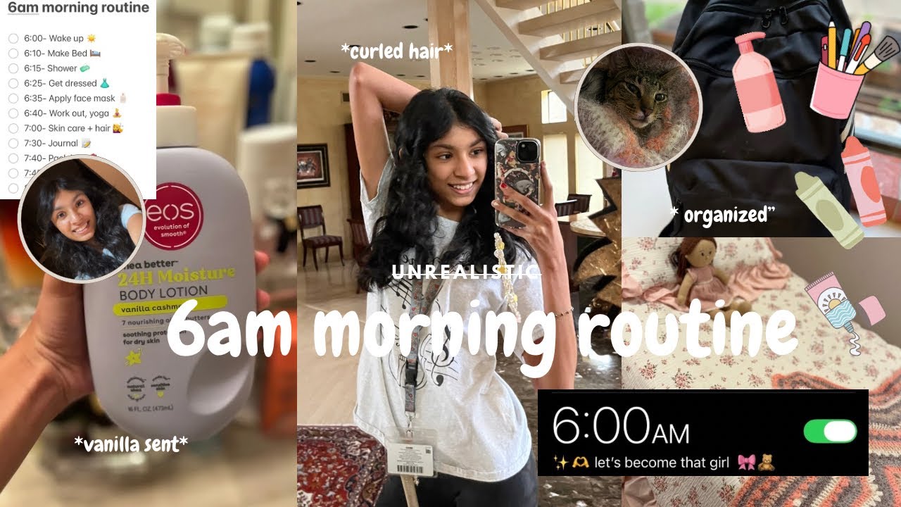 my (UNREALISTIC) 6am morning routine as a middle schooler 🎒🧴✨