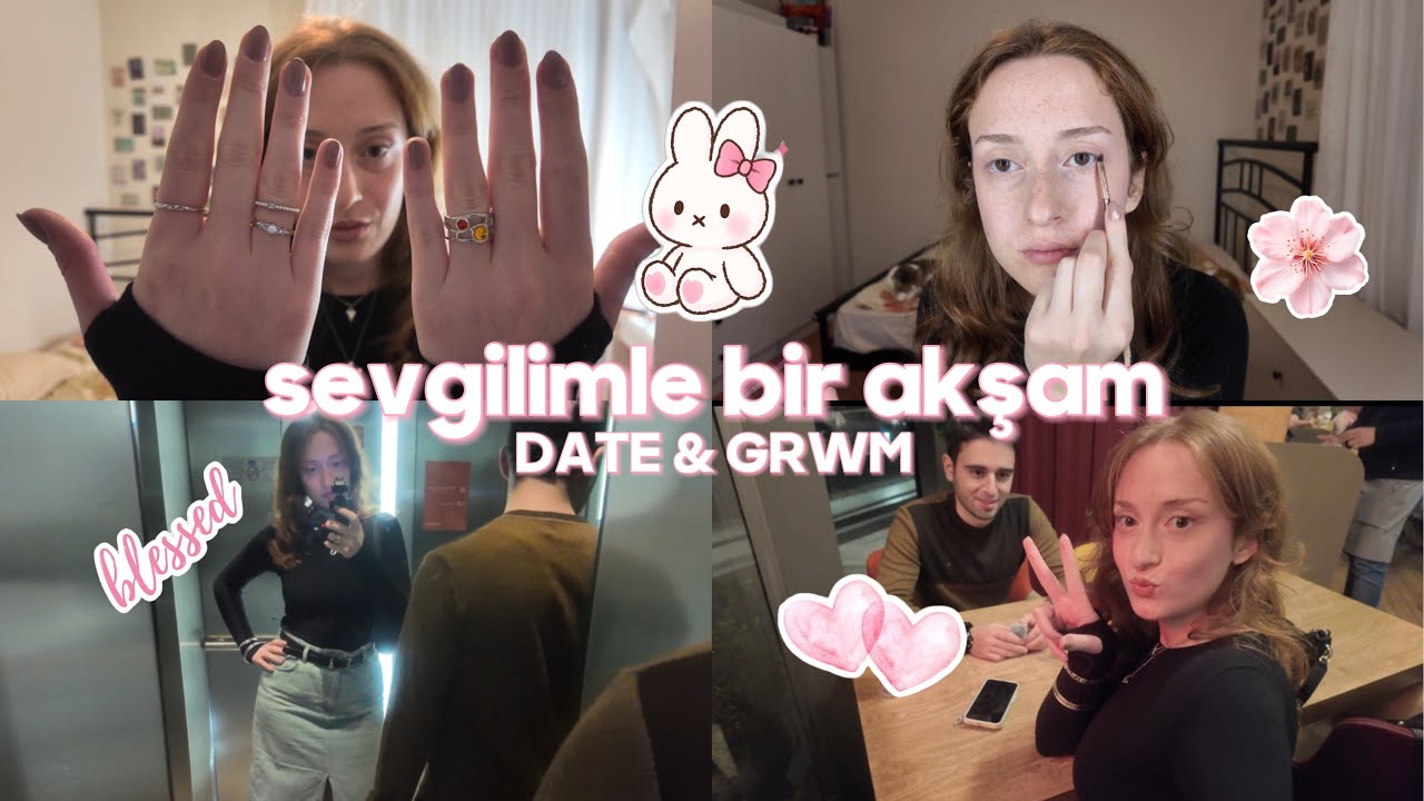 SEVGİLİMLE BİR AKŞAM VLOG 🩷 date & grwm