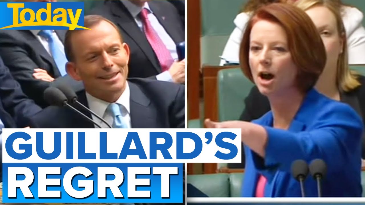 Julia Gillard's regret after misogyny speech | Today Show Australia