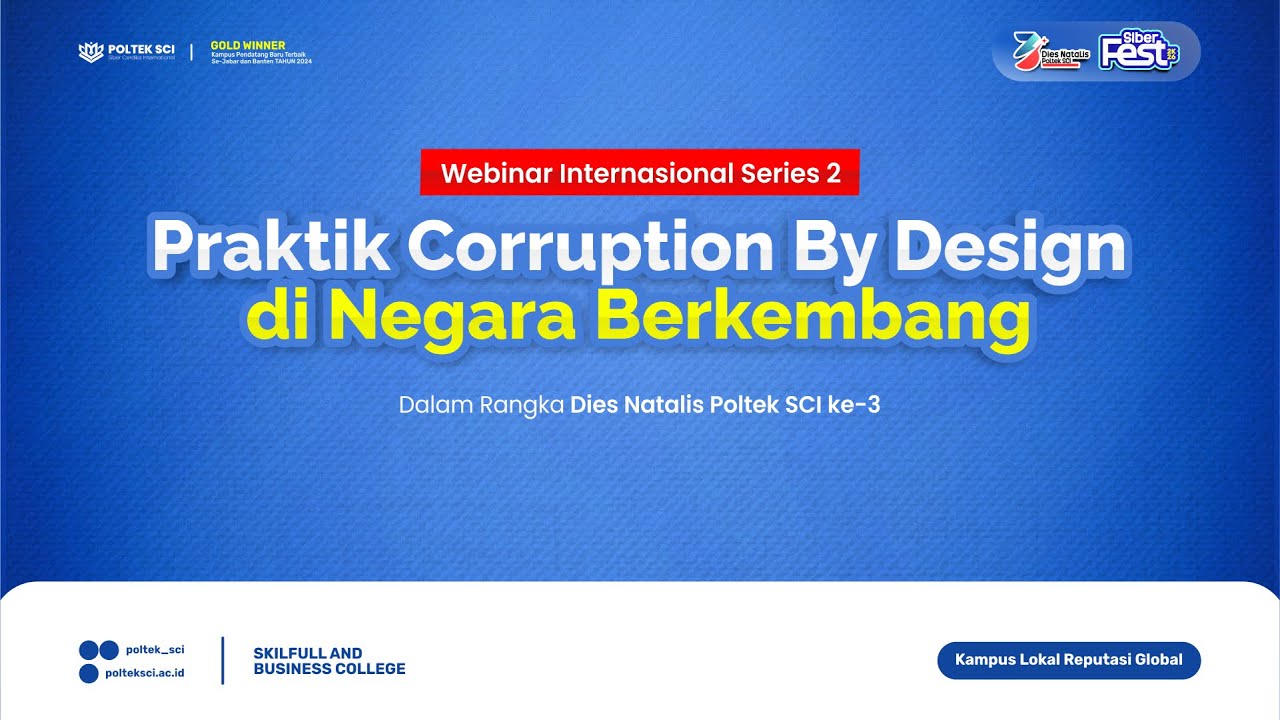 Webinar Internasional : Praktik Corruption By Design di Negara Berkembang