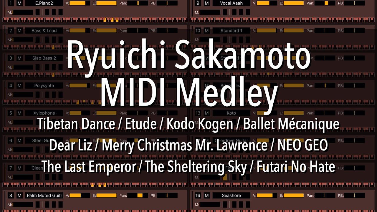 Sakamoto MIDI Medley | 坂本龍一MIDIメドレー