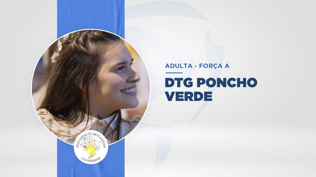 DTG Poncho Verde - Adulta A - XXIII Sarau de Arte Gaúcha