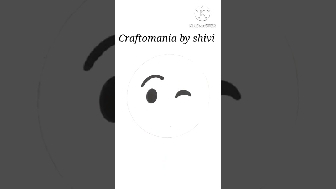 How to draw Kiss Emoji 😘/Kissing Emoji Drawing😘 #shorts #ytshorts #viralshorts #craftomaniabyshivi