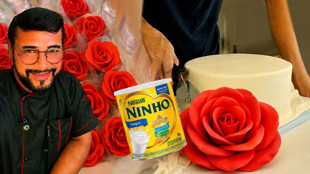 Como fazer PASTA DE LEITE NINHO VERSÁTIL cobertura para bolos docinhos modelados e rosas perfeitas.