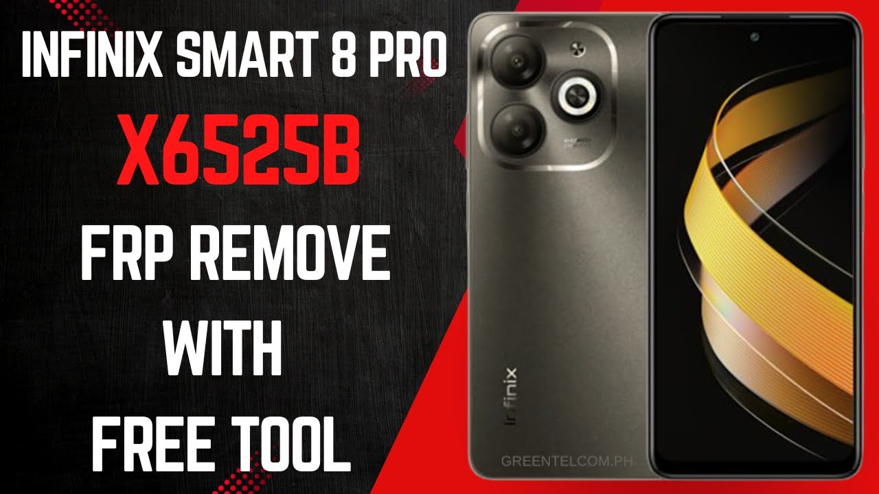 Infinix Smart 8 Pro X6525B FRP Remove With Free Tool | X6525B Google Account Bypass Free