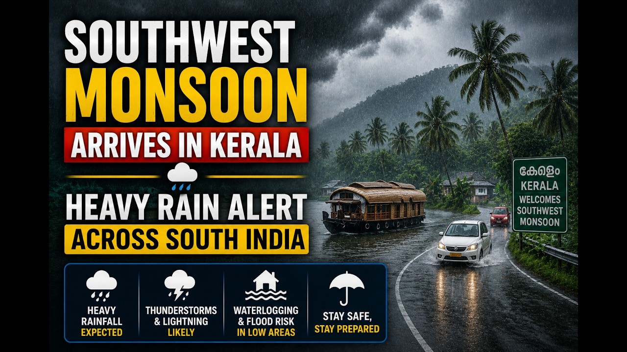 Southwest Monsoon Arrives in Kerala | Heavy Rain Alert Across South India