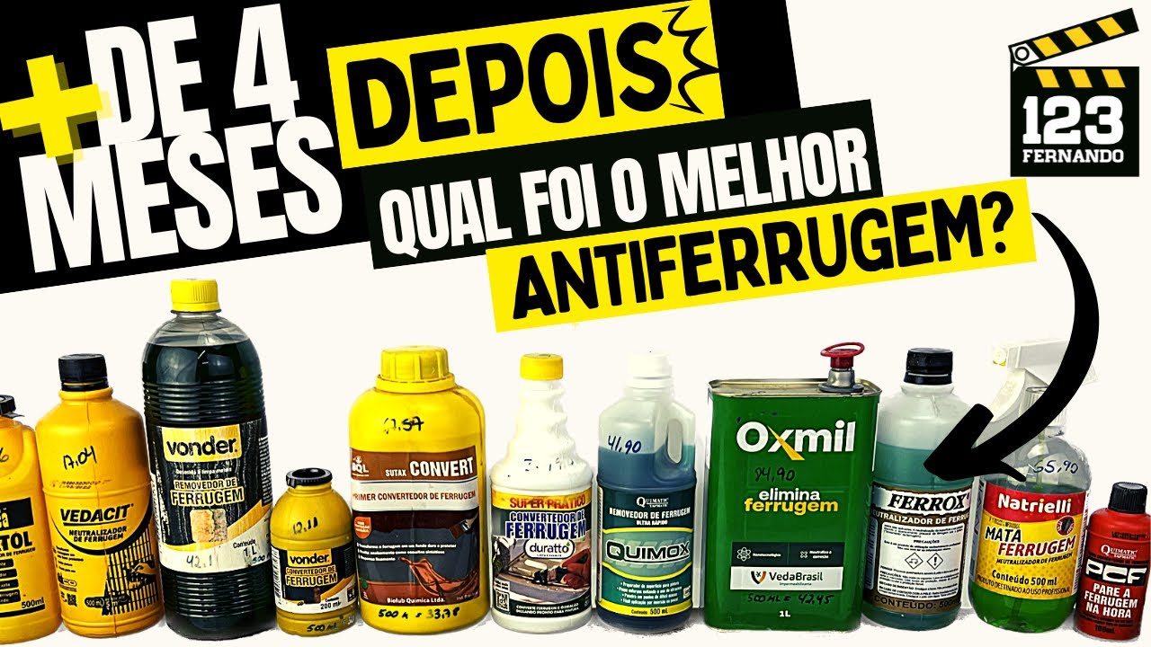 INCRÍVEL! QUASE 5 MESES EXPOSTO AO TEMPO, QUAL FOI O MELHOR REMOVEDOR DE FERRUGEM NO TESTE FINAL?