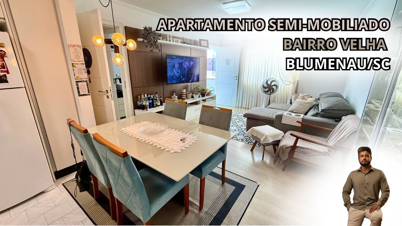 Apartamento semi-mobiliado em Blumenau | Bairro Velha | 2 Dormitórios 1 - Vaga