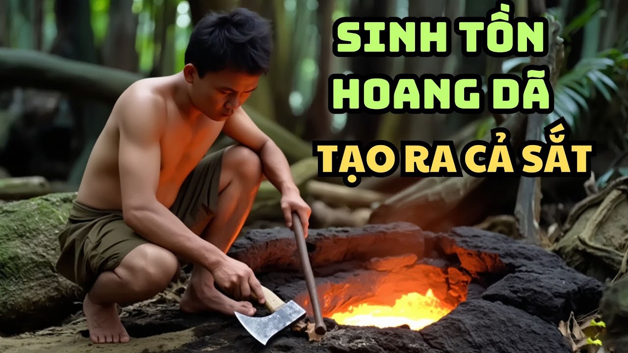 Sinh Tồn Trong Rừng Chế Tạo Sắt, Rèn Dao và Rìu - Xây Nhà Gỗ và Cầu Gỗ