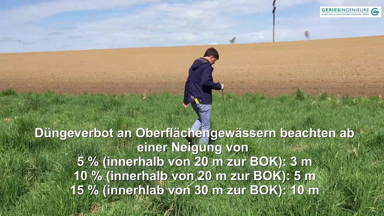 Abstandsauflagen zu Oberflächengewässern