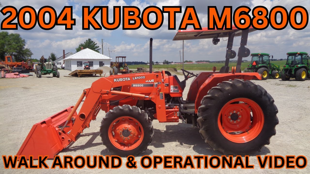 2004 Kubota M6800 Tractor Walk Around & Operational Video     $29,900