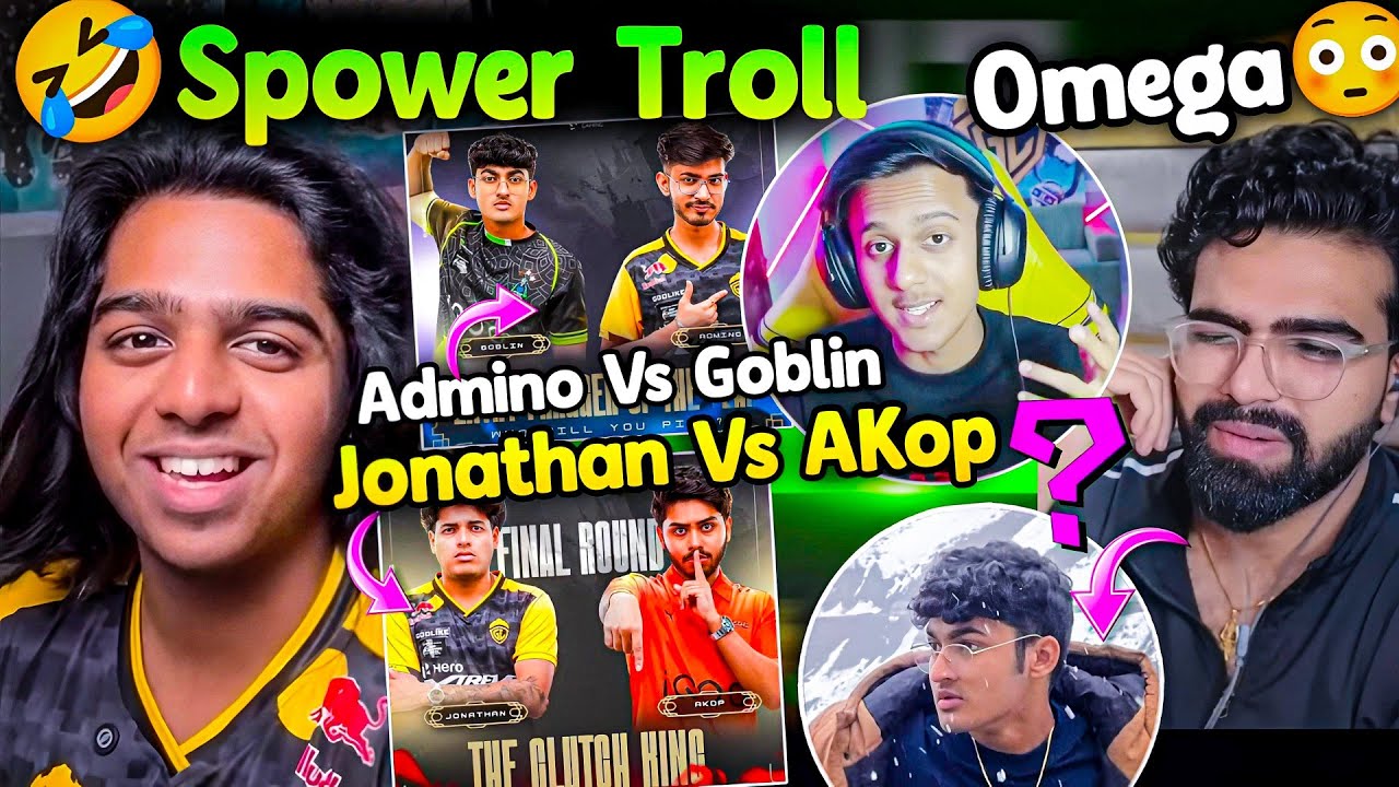 Spower Troll🤣 Jonathan vs AKop & Admino vs Goblin🥵🔥 Intl' Caster On Jonathan🚨 Omega😳