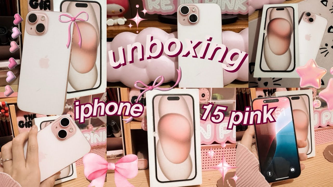 iphone 15 pink unboxing in 2025 🌷🎀