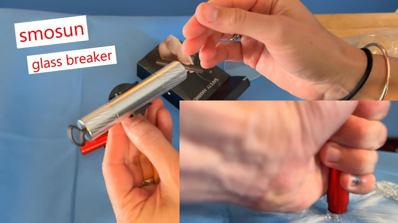 Hammer Glass Breaker for Cars, with seatbelt cutters #glass #carsafety #seatbelts