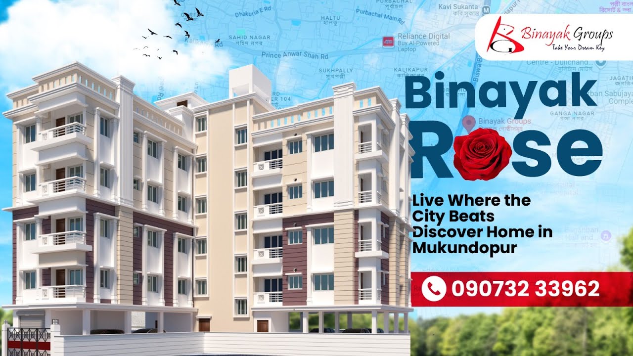 Binayak Rose – 3BHK Dream Homes in Mukundopur | Comfort, Class & Convenience | Binayak Group