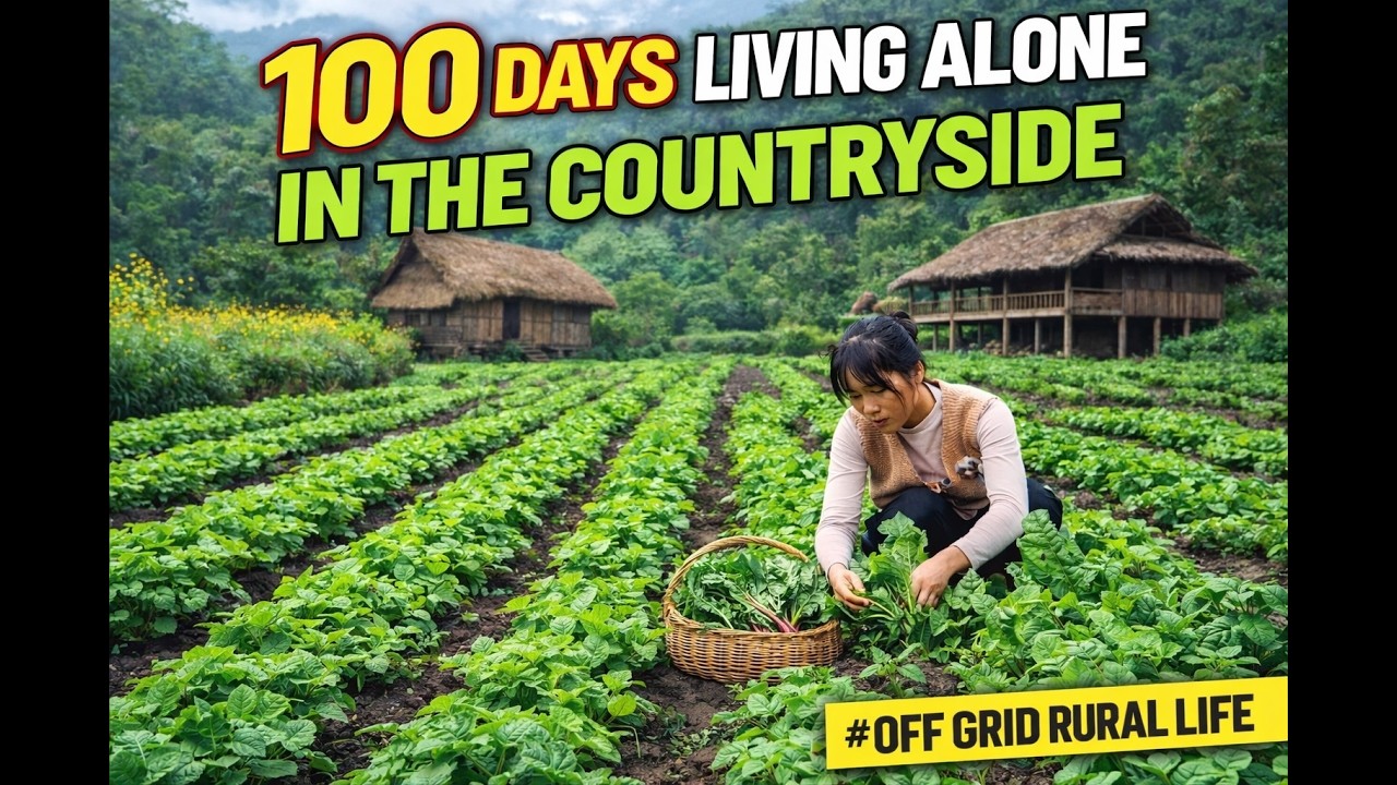 100 Days Living Alone in the Countryside | Off Grid Rural Life