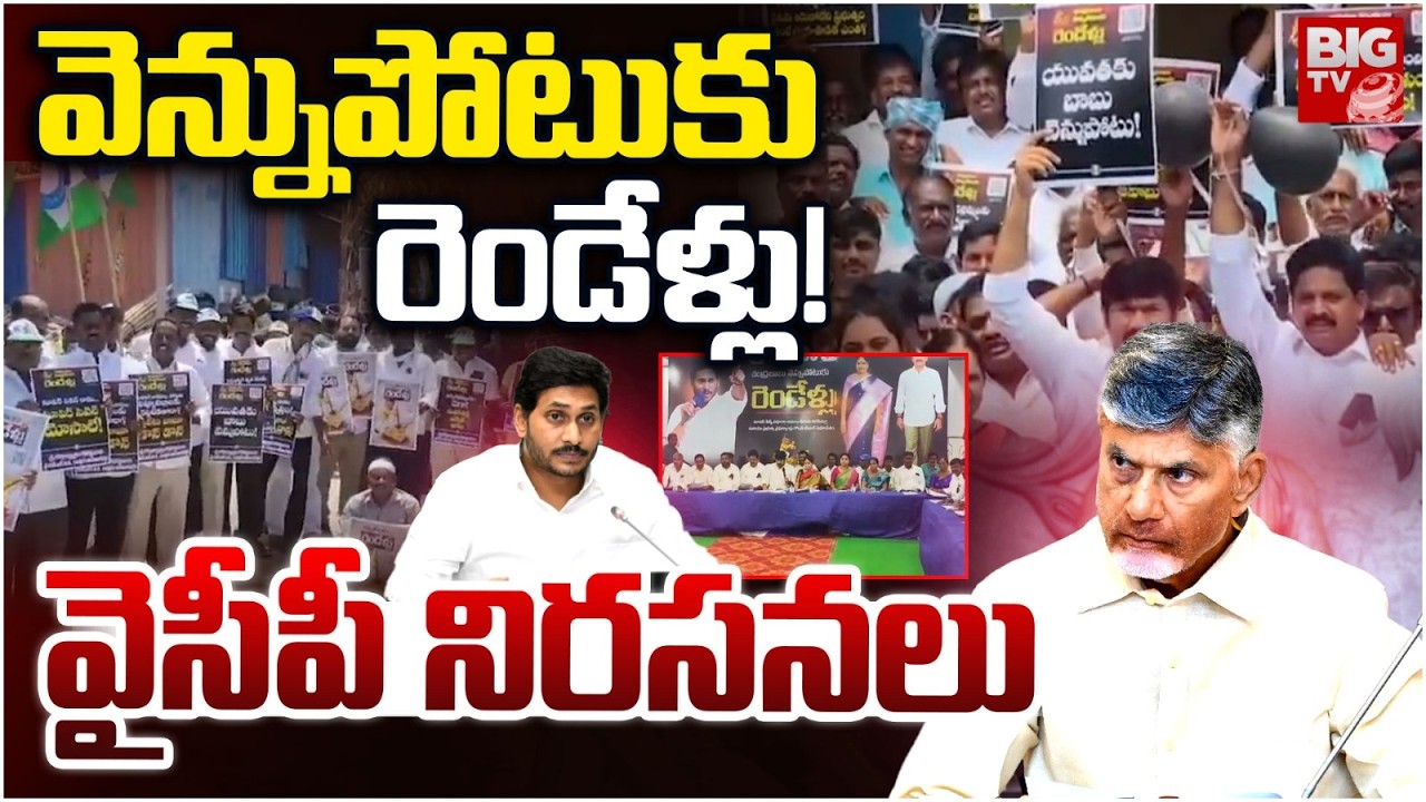YSRCP Protests Across AP: వెన్నుపోటుకు రెండేళ్లు! | YSRCP Protest Against AP Government | BIG TV