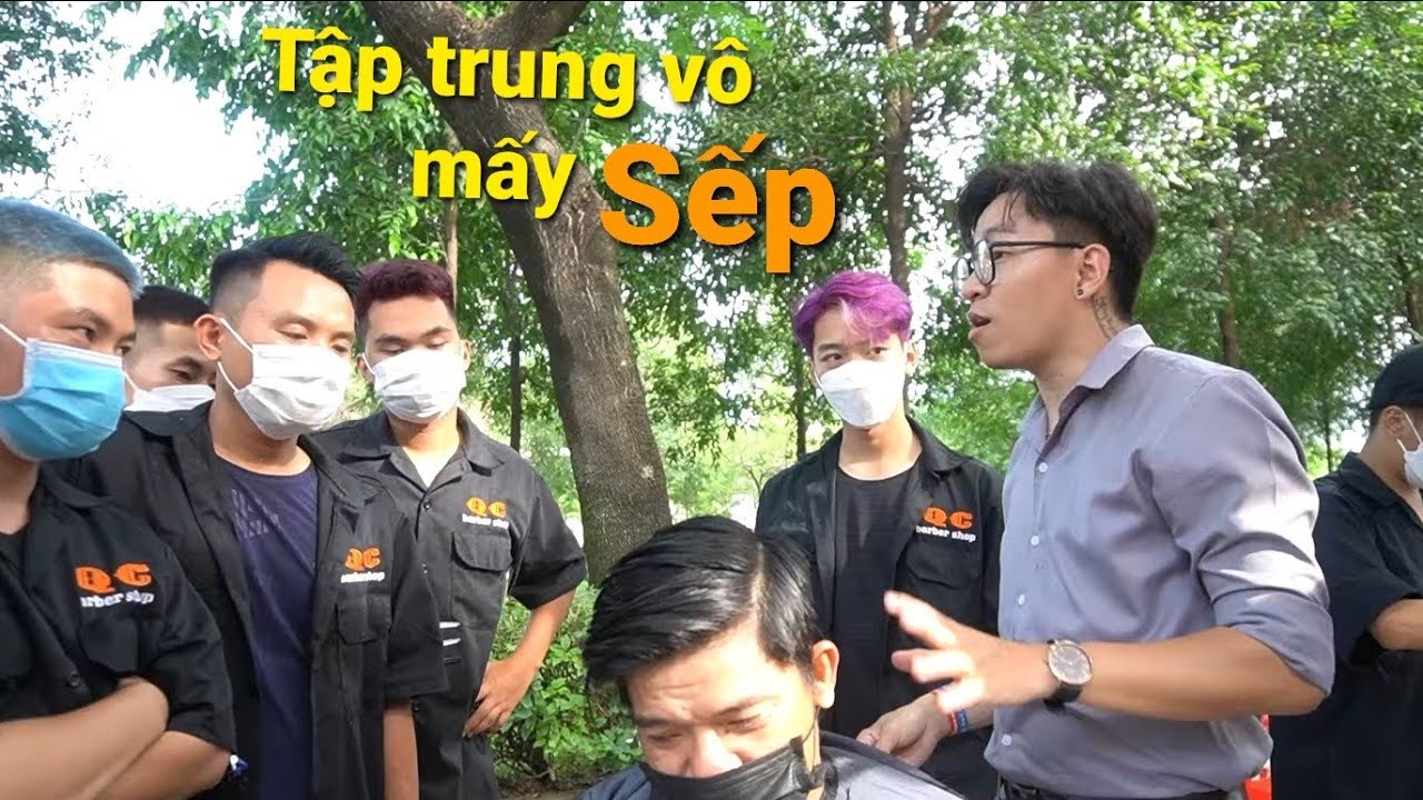 Hướng dẫn cắt kiểu tóc so le bằng kéo hoặc tông đơ | QC Barber academy