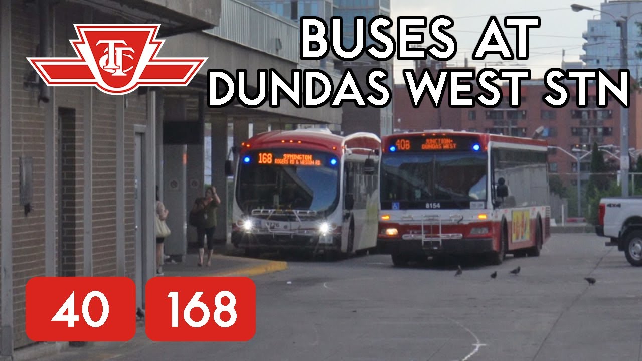 TTC Buses at Dundas West Station