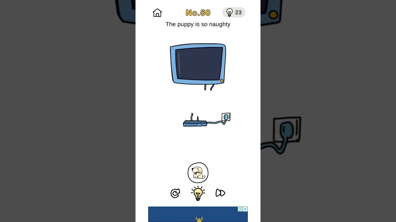 Brain Out | Level No. 50 | Crazy Find | The puppy is so naughty | Solution Short #brainout #gameplay
